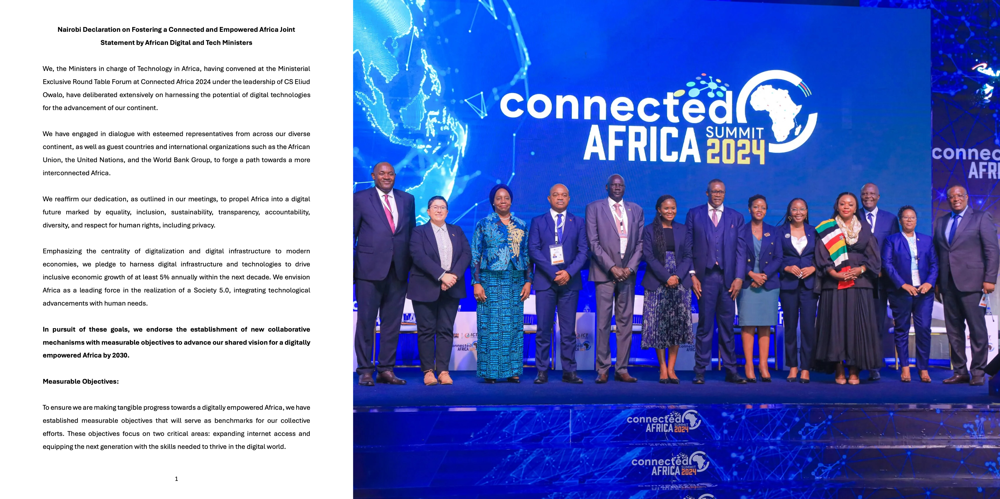 Nairobi Declaration on Fostering a Connected and Empowered
Africa